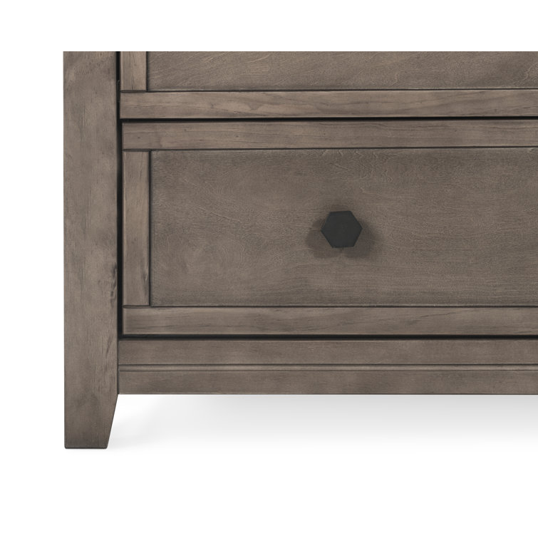 Atwood Cocoa Bean 3-Drawer Nursery Dresser with Chevron Pattern