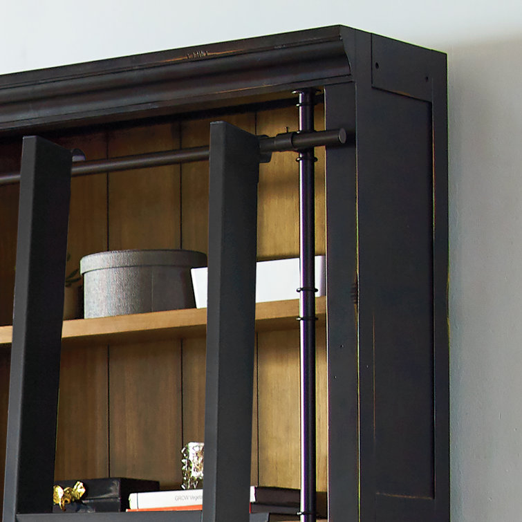 Toulouse Aged Ebony and Warm Honey Adjustable Bookcase