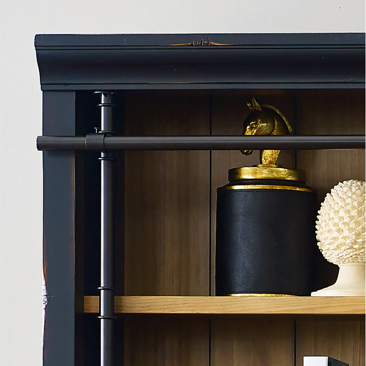 Toulouse Aged Ebony and Warm Honey Adjustable Bookcase