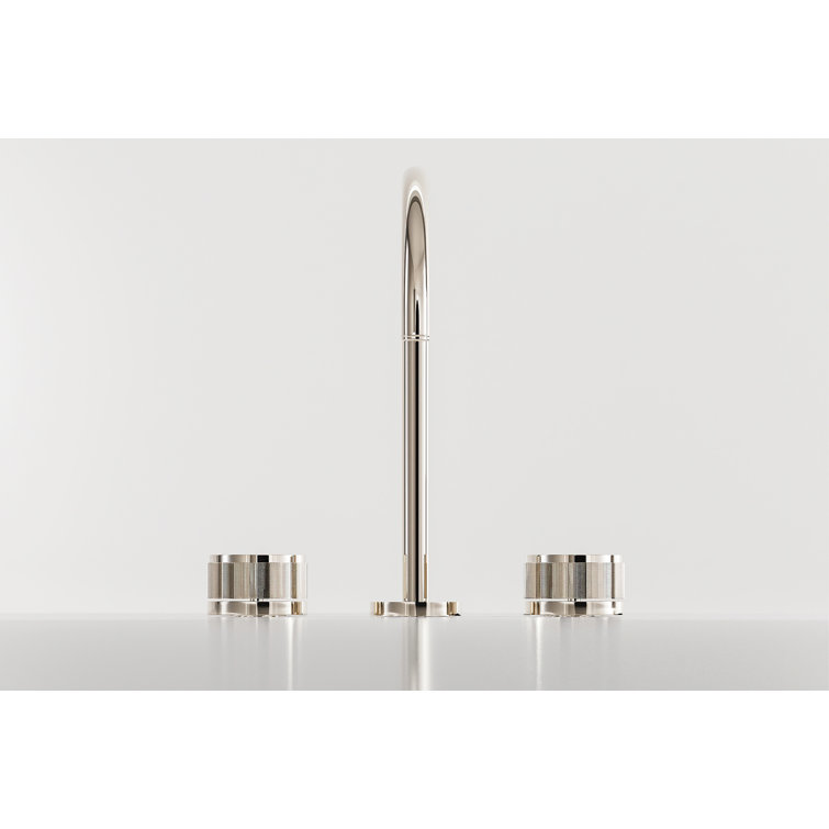 Elegant Amahle High Arc Widespread Lavatory Faucet in Polished Nickel