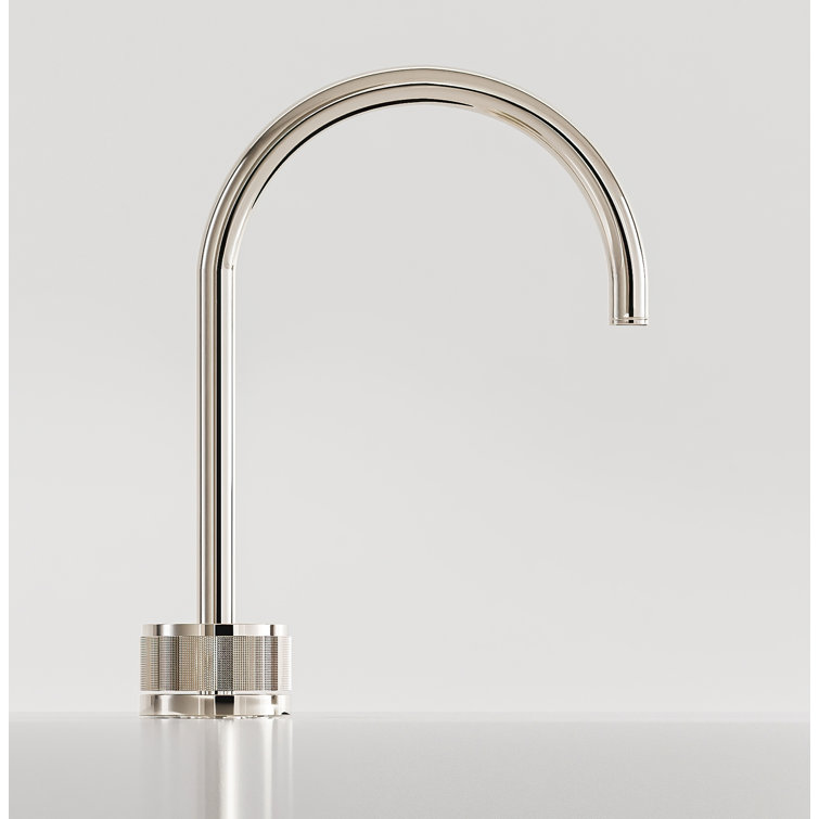 Elegant Amahle High Arc Widespread Lavatory Faucet in Polished Nickel