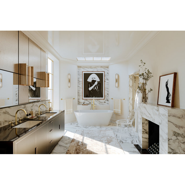 Eirene 16'' White Solid Surface Rectangular Undermount Bathroom Sink