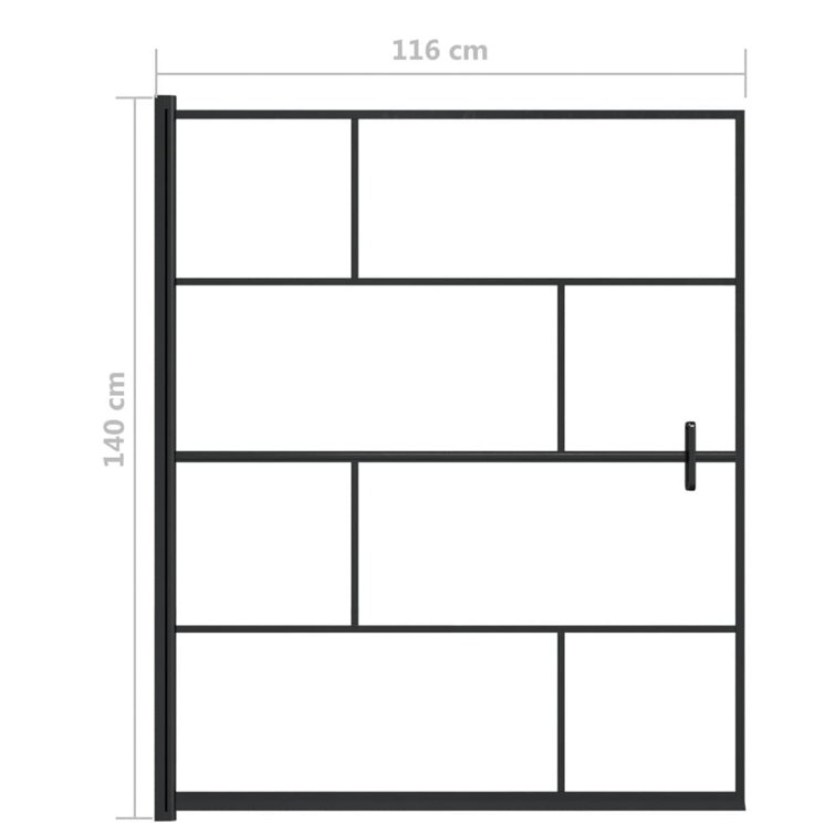 Black Aluminum and Glass Framed Rectangle Shower Enclosure