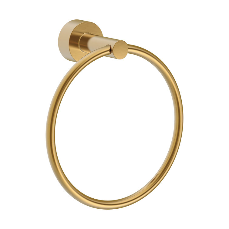 Brushed Bronze Wall Mounted Circular Towel Ring