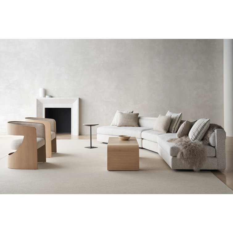 Gray Oak and White Rectangular Modern Cocktail Table