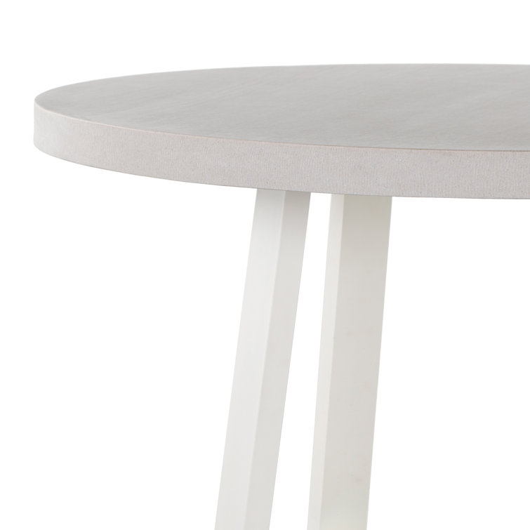 Cyrus 47'' Beige and White Round Outdoor Dining Table