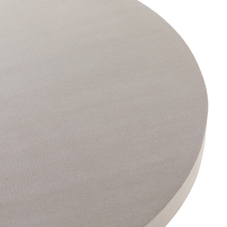 Cyrus 47'' Beige and White Round Outdoor Dining Table