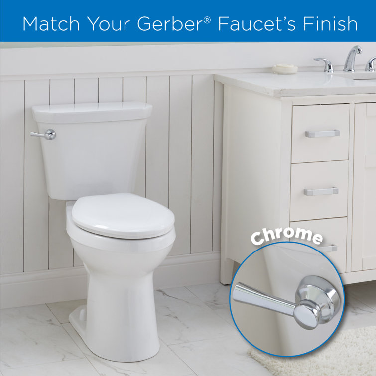 Universal Chrome Polished Toilet Tank Lever with PVC Handle