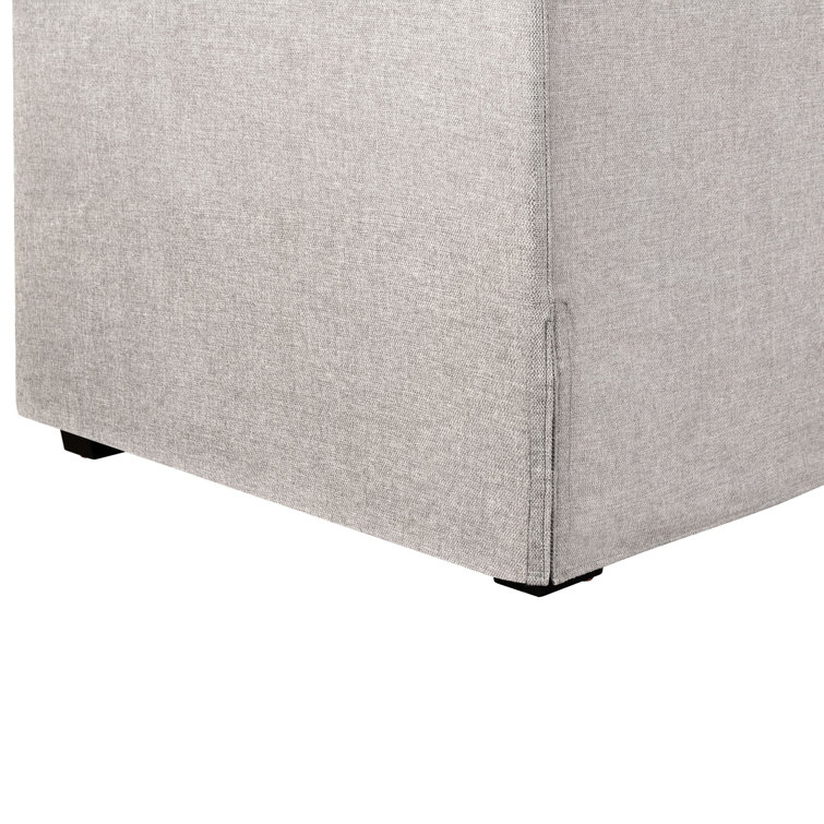 Beige Linen Queen Sleeper Sofa with Recessed Arms