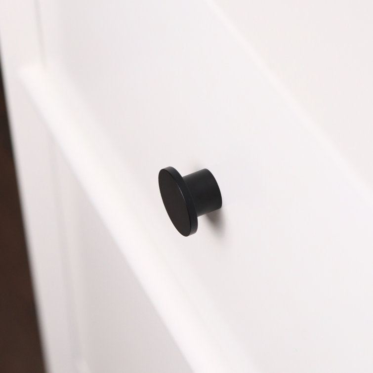 Charcoal Matte Aluminum Round Knob with Mounting Hardware