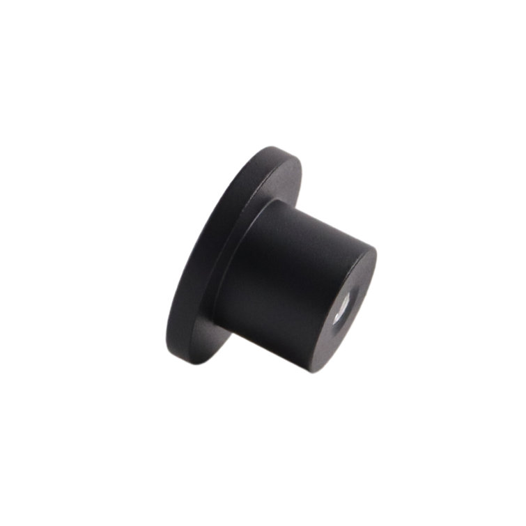 Charcoal Matte Aluminum Round Knob with Mounting Hardware
