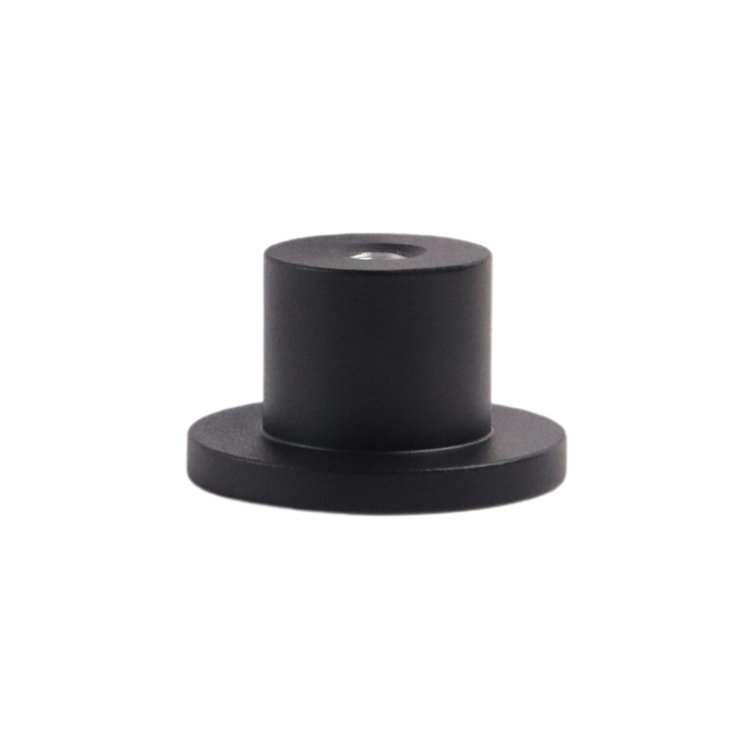 Charcoal Matte Aluminum Round Knob with Mounting Hardware