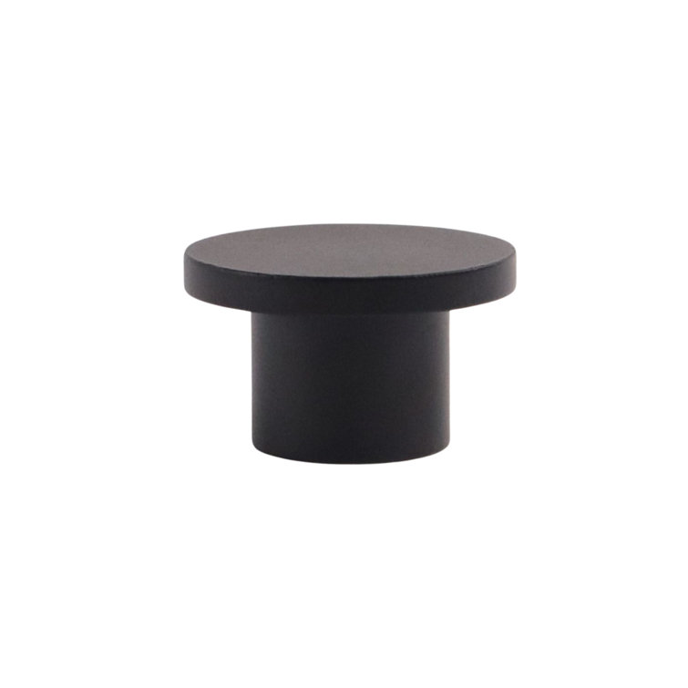 Charcoal Matte Aluminum Round Knob with Mounting Hardware
