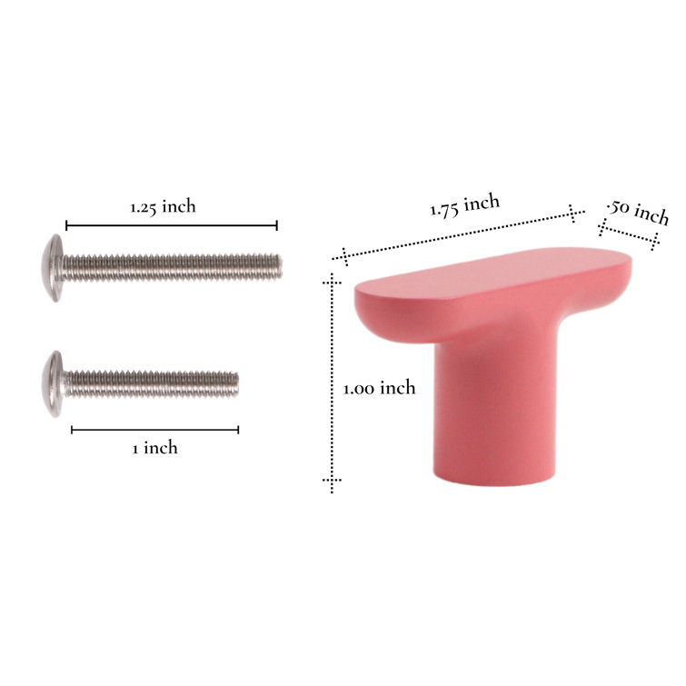 Blush Aluminum Oval Cabinet Drawer Knob with Matte Finish