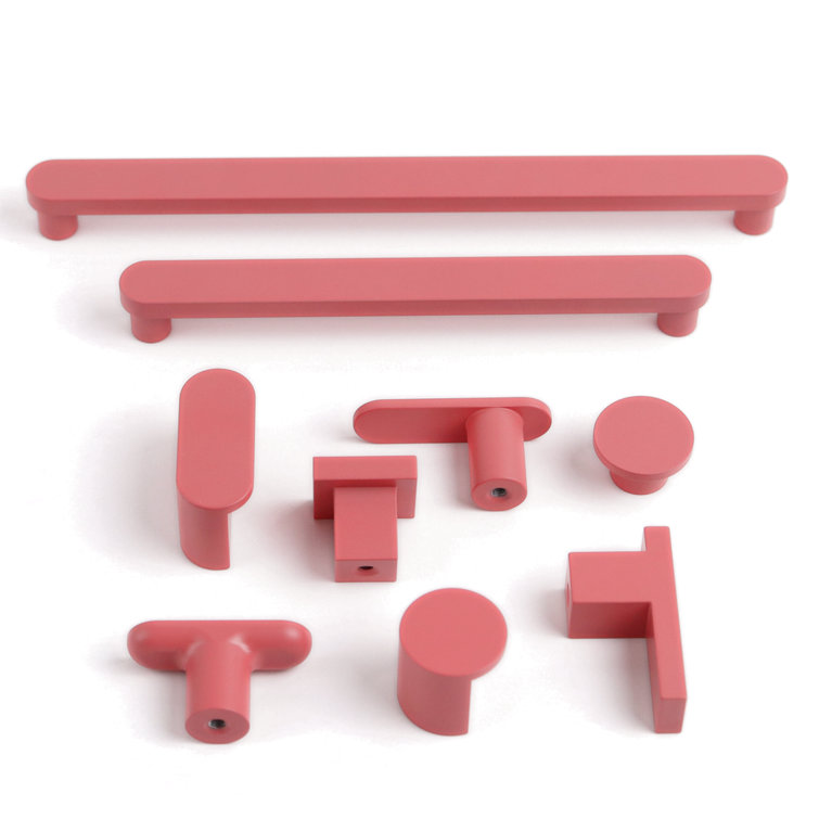 Blush Aluminum Oval Cabinet Drawer Knob with Matte Finish