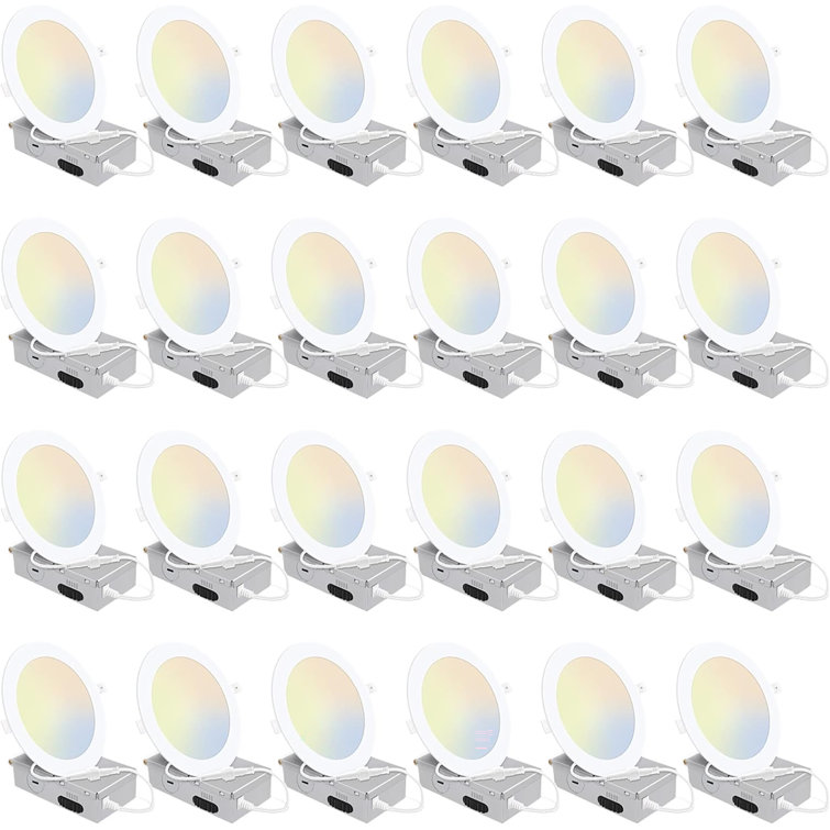 6'' White Ultra-Thin Dimmable LED Recessed Downlight