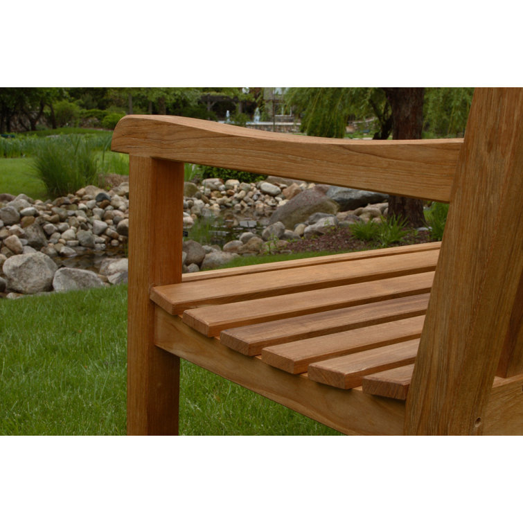 Classic 48" Teak Garden Bench with Polished Finish
