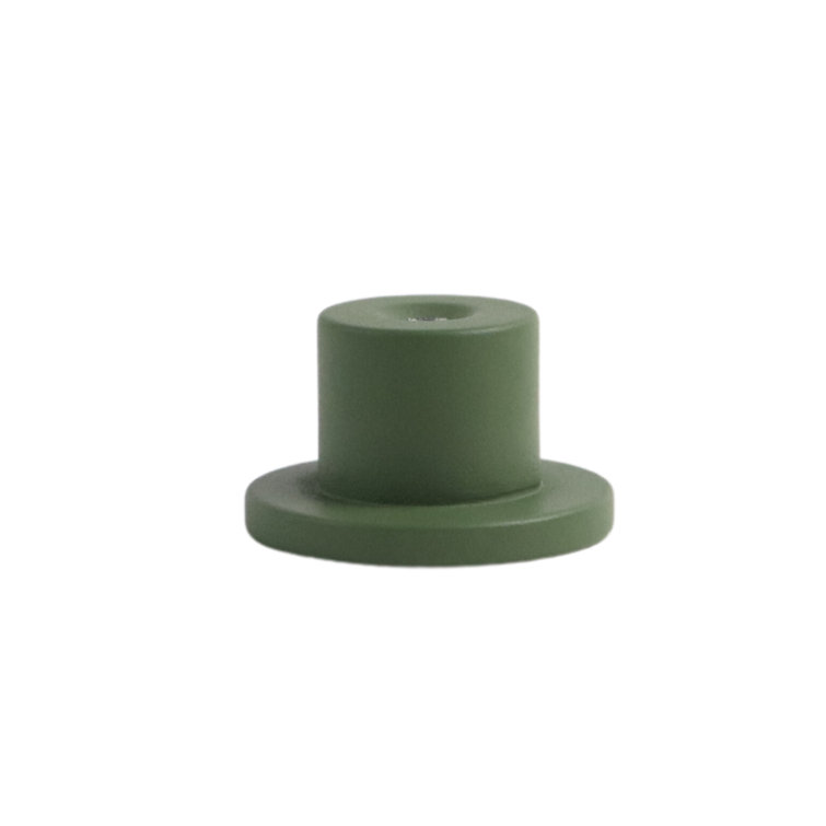 Olive Green Matte Aluminum Round Cabinet Knob with Mounting Hardware
