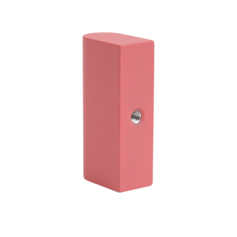 Blush Matte Aluminum Rectangular Cabinet Knob