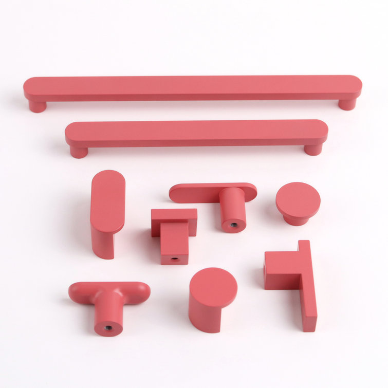 Blush Matte Aluminum Rectangular Cabinet Knob