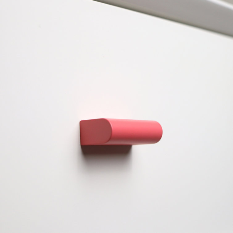 Blush Matte Aluminum Rectangular Cabinet Knob