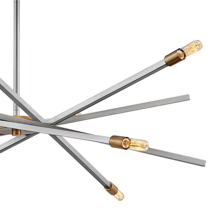 Archer Brushed Nickel Sputnik 6-Light Modern Chandelier