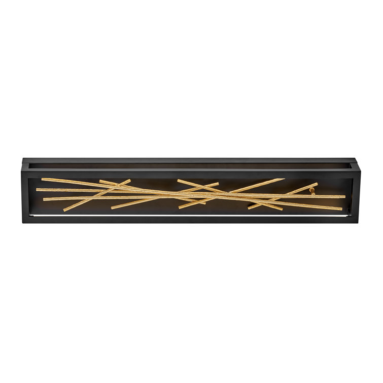 Black and Gold 36" LED Wall Sconce