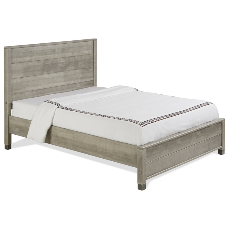 Baja Full/Double Driftwood Grey Solid Pine Platform Bed