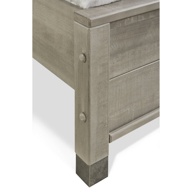 Baja Full/Double Driftwood Grey Solid Pine Platform Bed