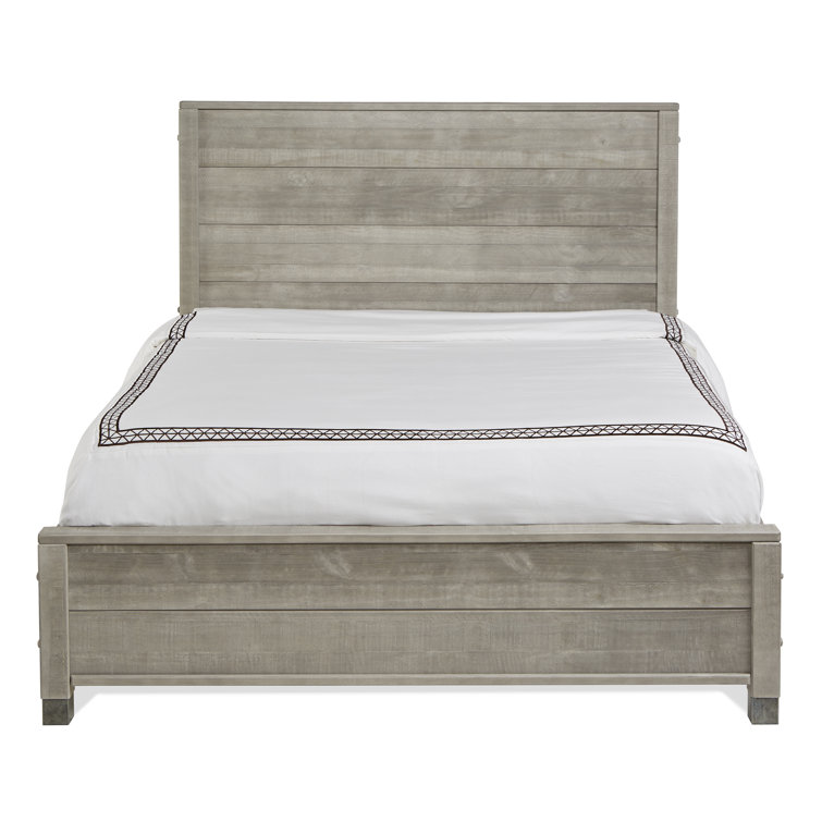 Baja Full/Double Driftwood Grey Solid Pine Platform Bed