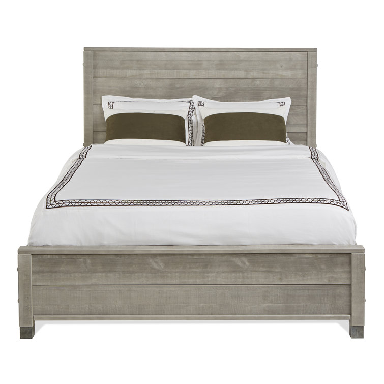 Baja Full/Double Driftwood Grey Solid Pine Platform Bed
