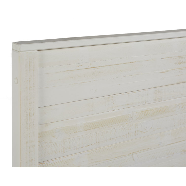 Baja Full/Double Light Pine Wood Platform Bed with Headboard
