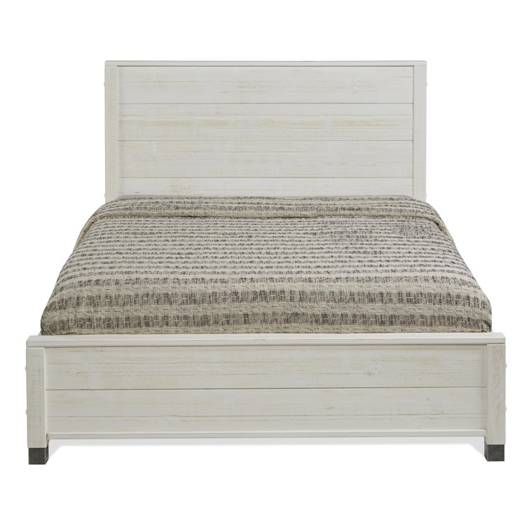 Baja Full/Double Light Pine Wood Platform Bed with Headboard