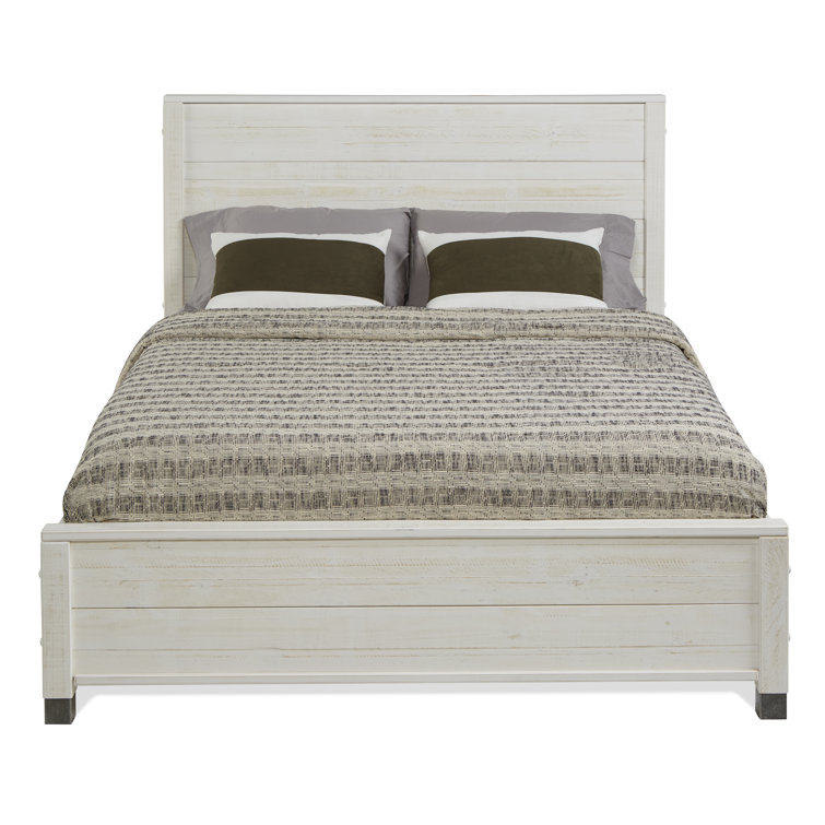 Baja Full/Double Light Pine Wood Platform Bed with Headboard