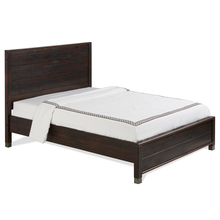 Baja Full/Double Platform Bed in Walnut with Solid Pine Wood Frame