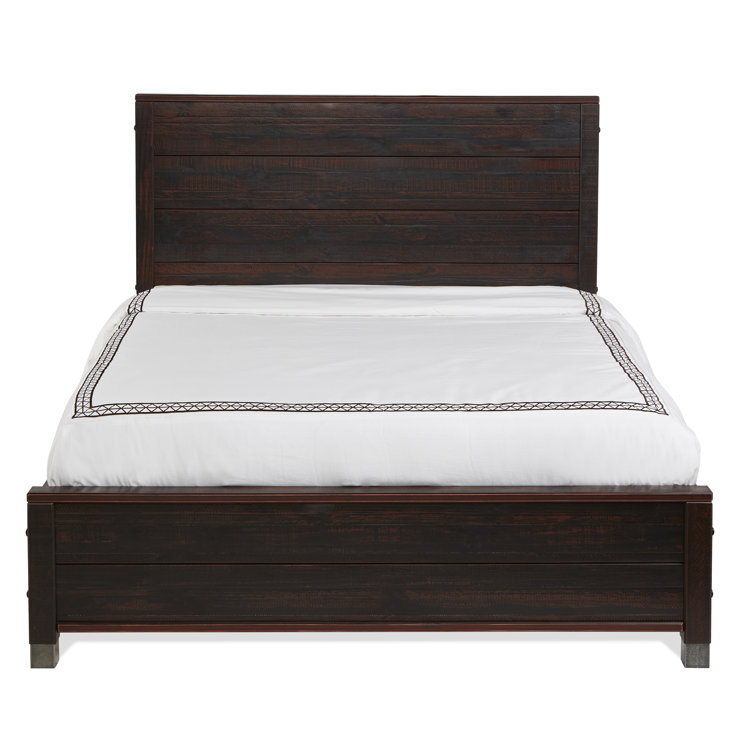 Baja Full/Double Platform Bed in Walnut with Solid Pine Wood Frame