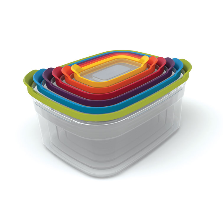 Joseph Joseph 12-Piece Clear Plastic Nesting Food Storage Set