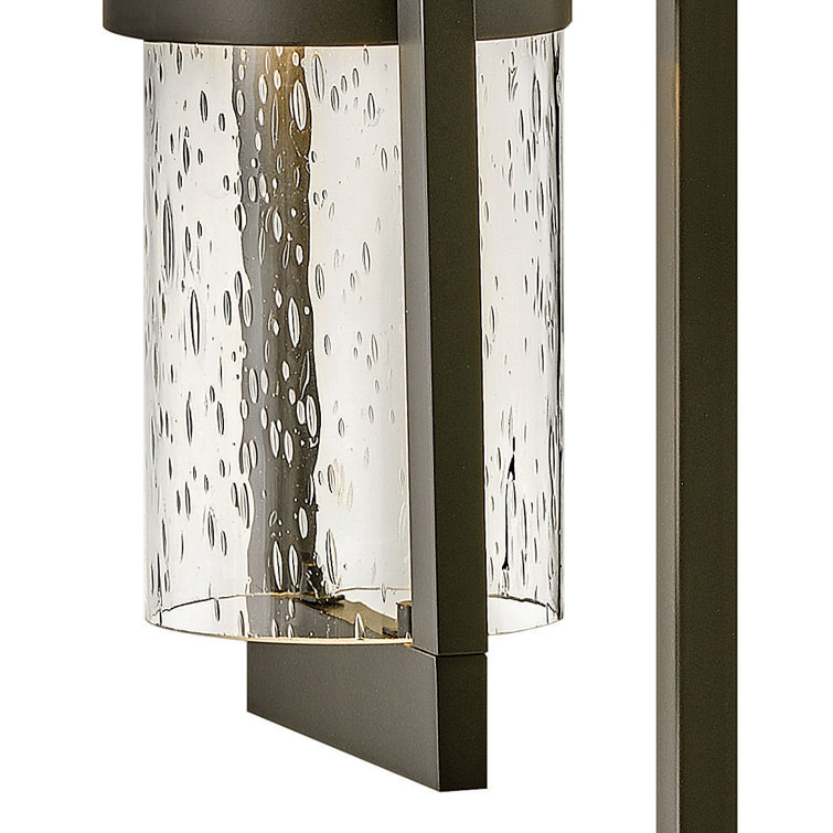 Elegant Black Aluminum LED Pathway Light with Clear Seedy Glass