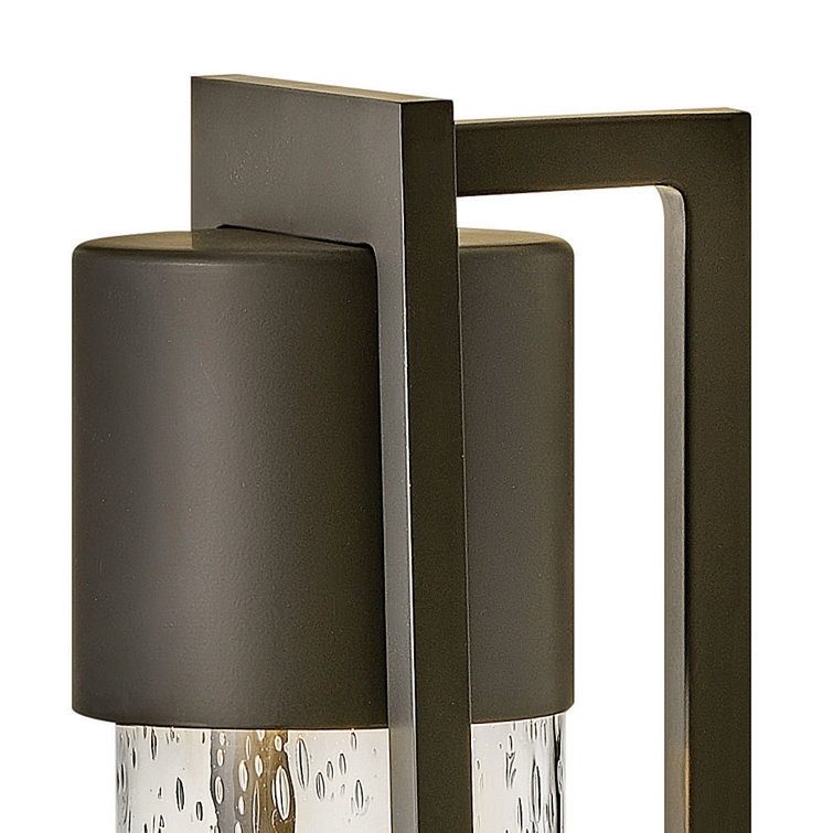 Elegant Black Aluminum LED Pathway Light with Clear Seedy Glass
