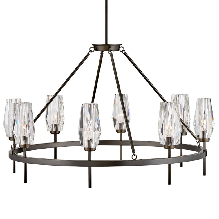 Ana Black Oxide 8-Light Crystal Chandelier