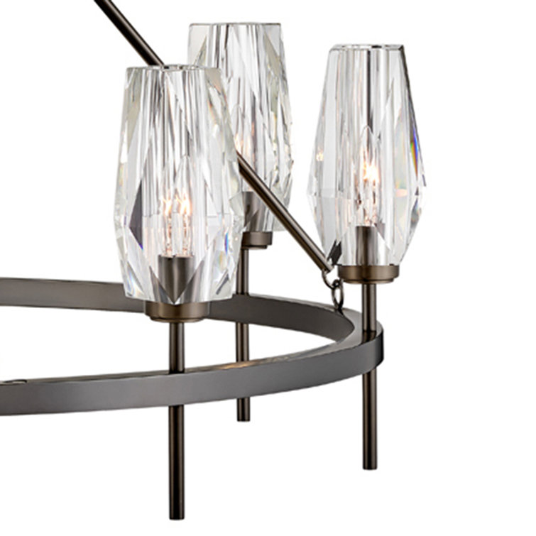 Ana Black Oxide 8-Light Crystal Chandelier
