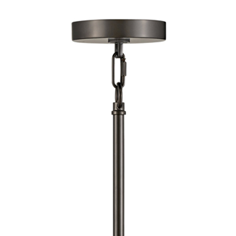 Mini Brass Crystal 6-Light Chandelier with Black Oxide Finish