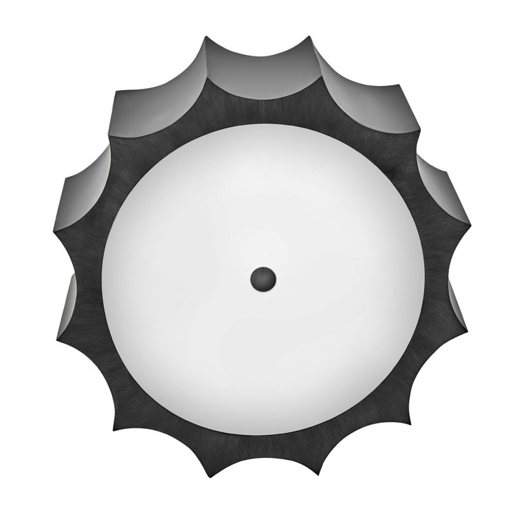 Gia Vintage-Inspired Drum LED Flush Mount in Brushed Graphite