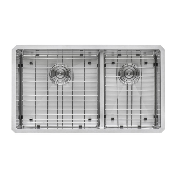 Ruvati 33-Inch Stainless Steel Double Bowl Undermount Kitchen Sink