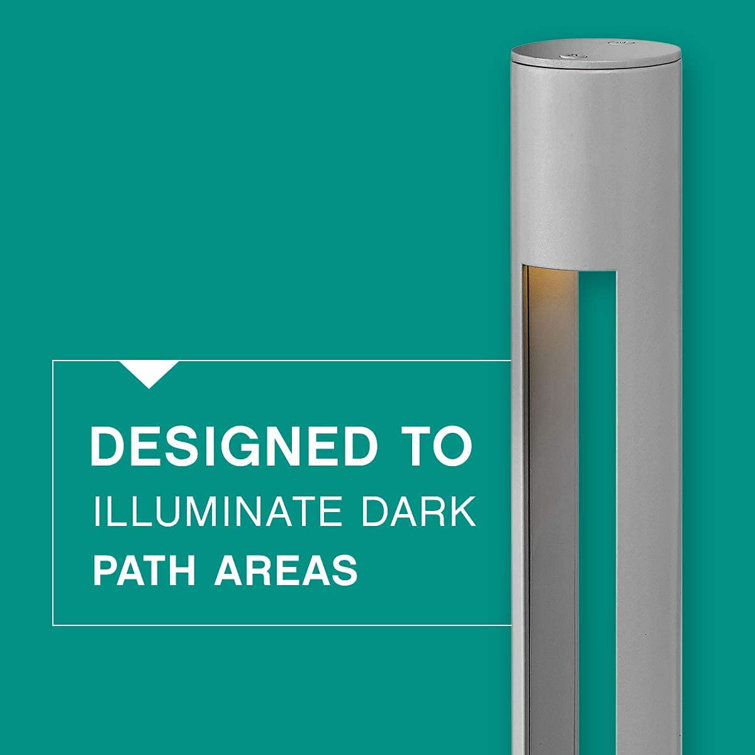 Titanium LED Pathway Bollard Light with Etched Lens