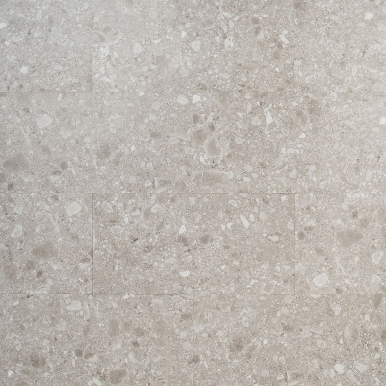 Gray Terrazzo Look 12" x 24" Waterproof Vinyl Tile