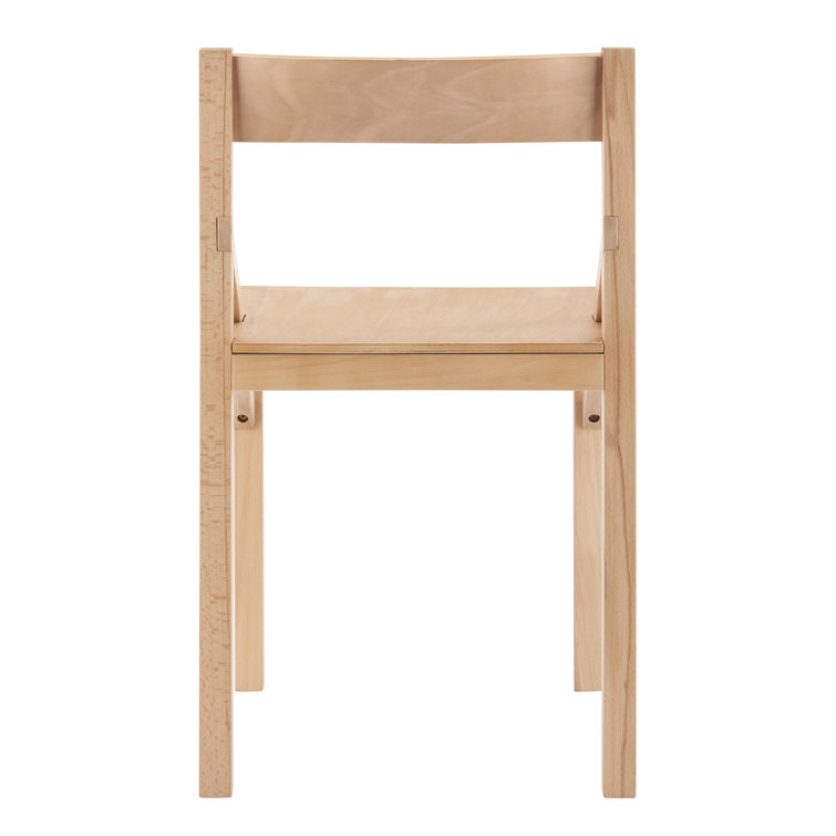 Natural Beech Wood Low Back Dining Side Chair