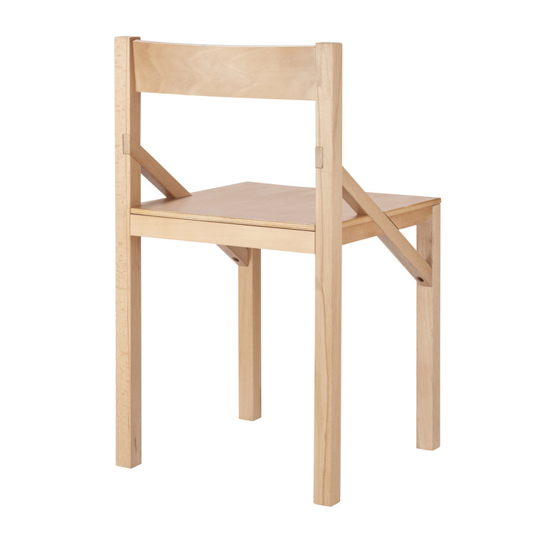 Natural Beech Wood Low Back Dining Side Chair