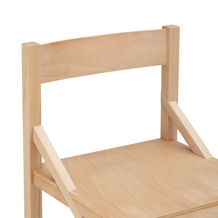 Natural Beech Wood Low Back Dining Side Chair