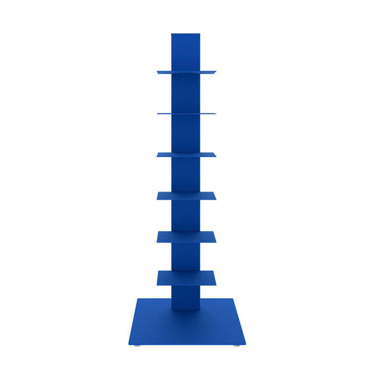 Ajax Blue Steel 6-Tier Ladder Bookcase